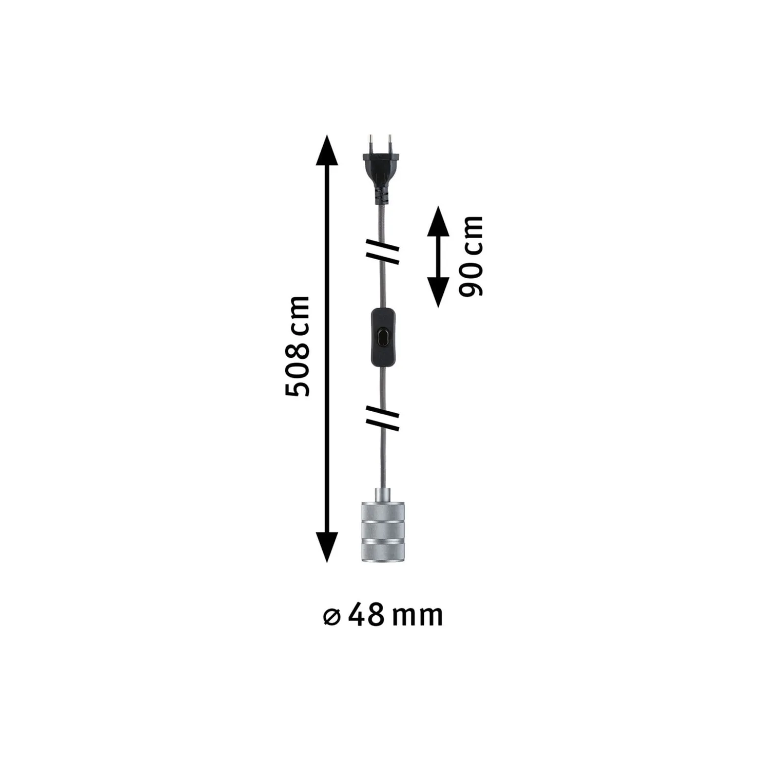 Paulmann Neordic Tilla Hängelampe Stecker alu