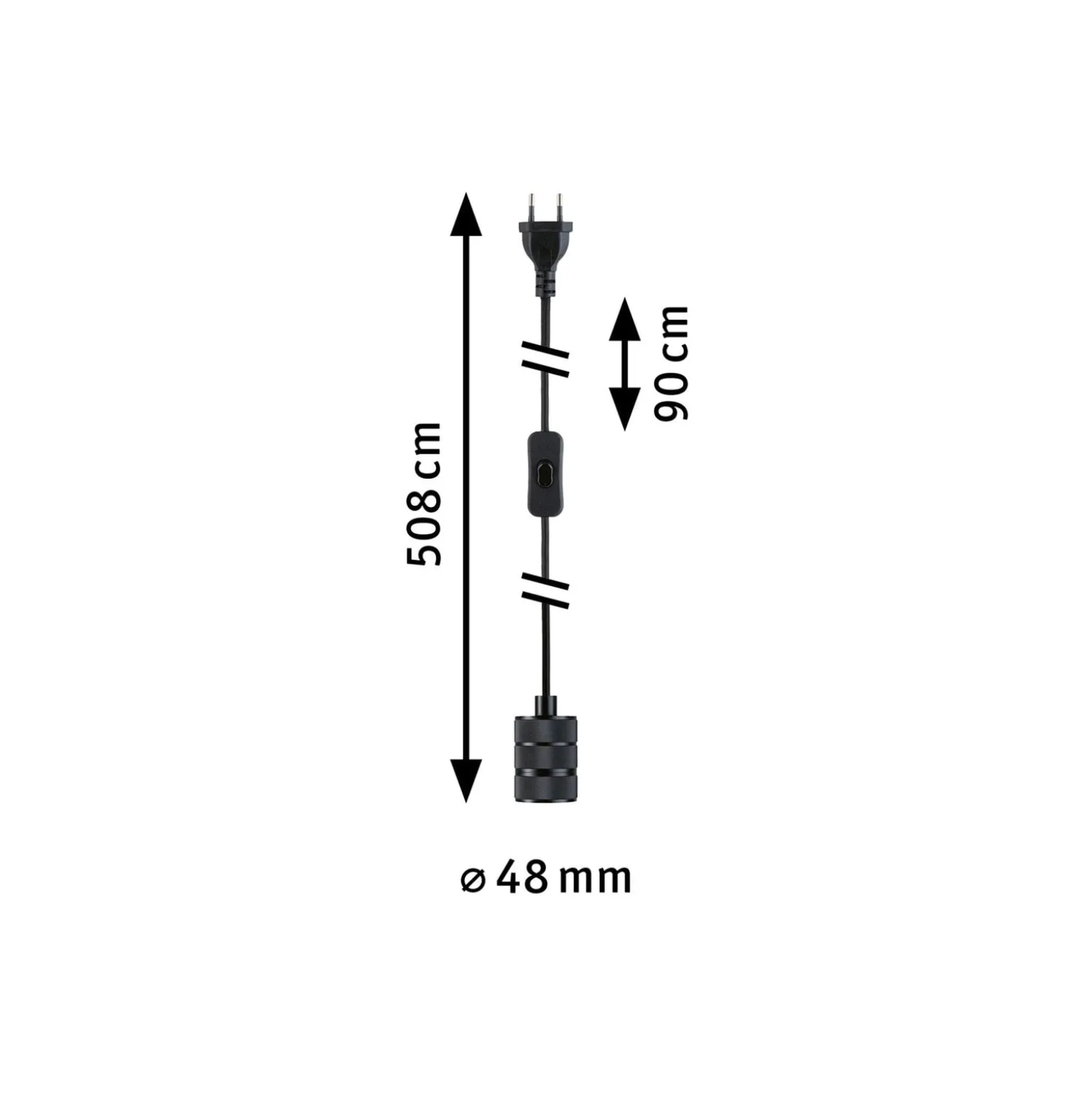 Paulmann Neordic Tilla Hängelampe Stecker schwarz