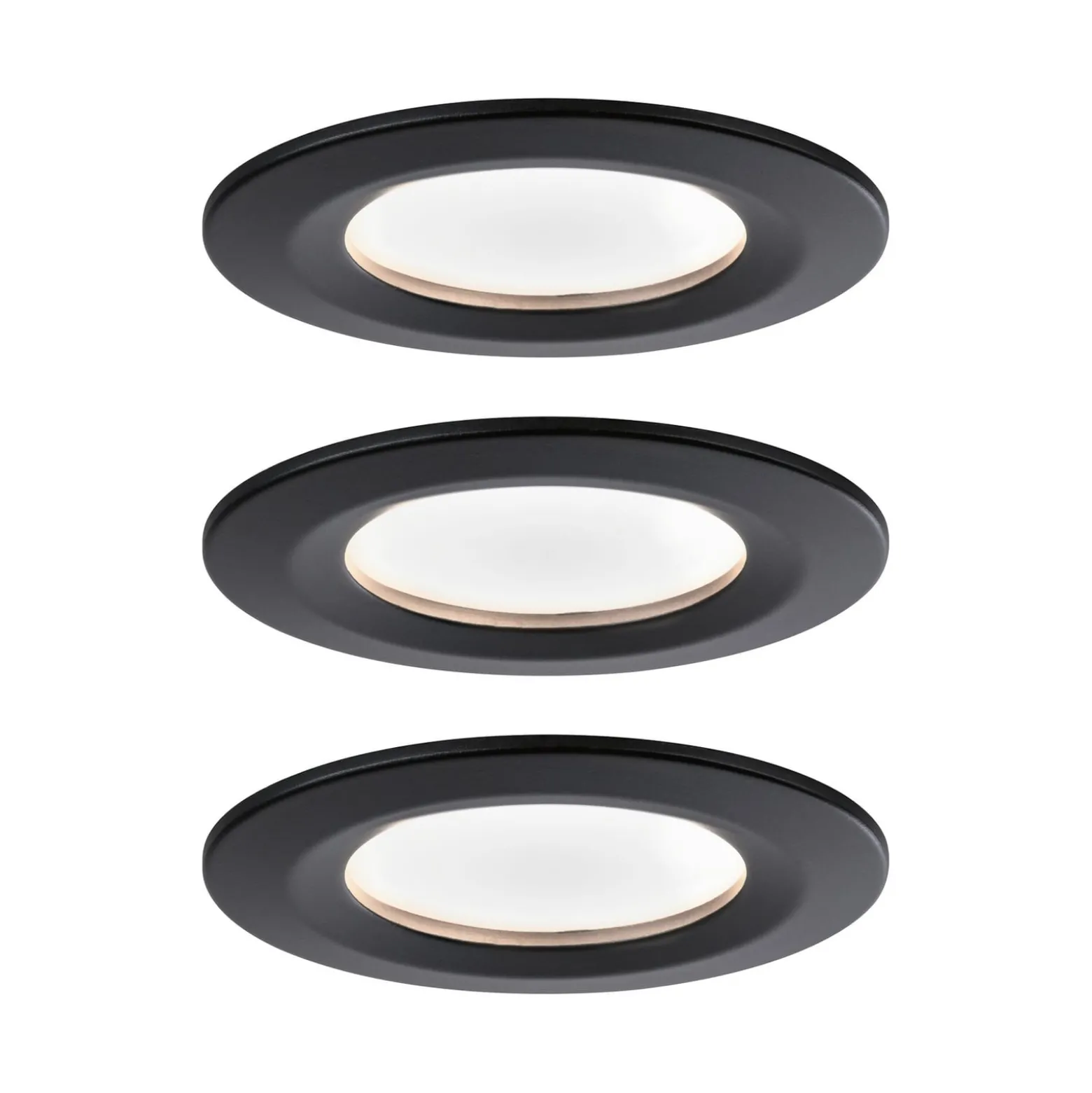 Paulmann Nova Coin 3x rund 3Stepdim starr schwarz