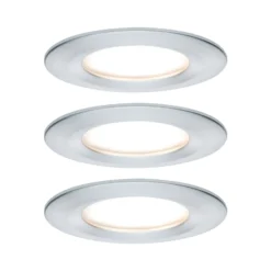 Paulmann Nova LED-Einbauspot 3er rund starr alu