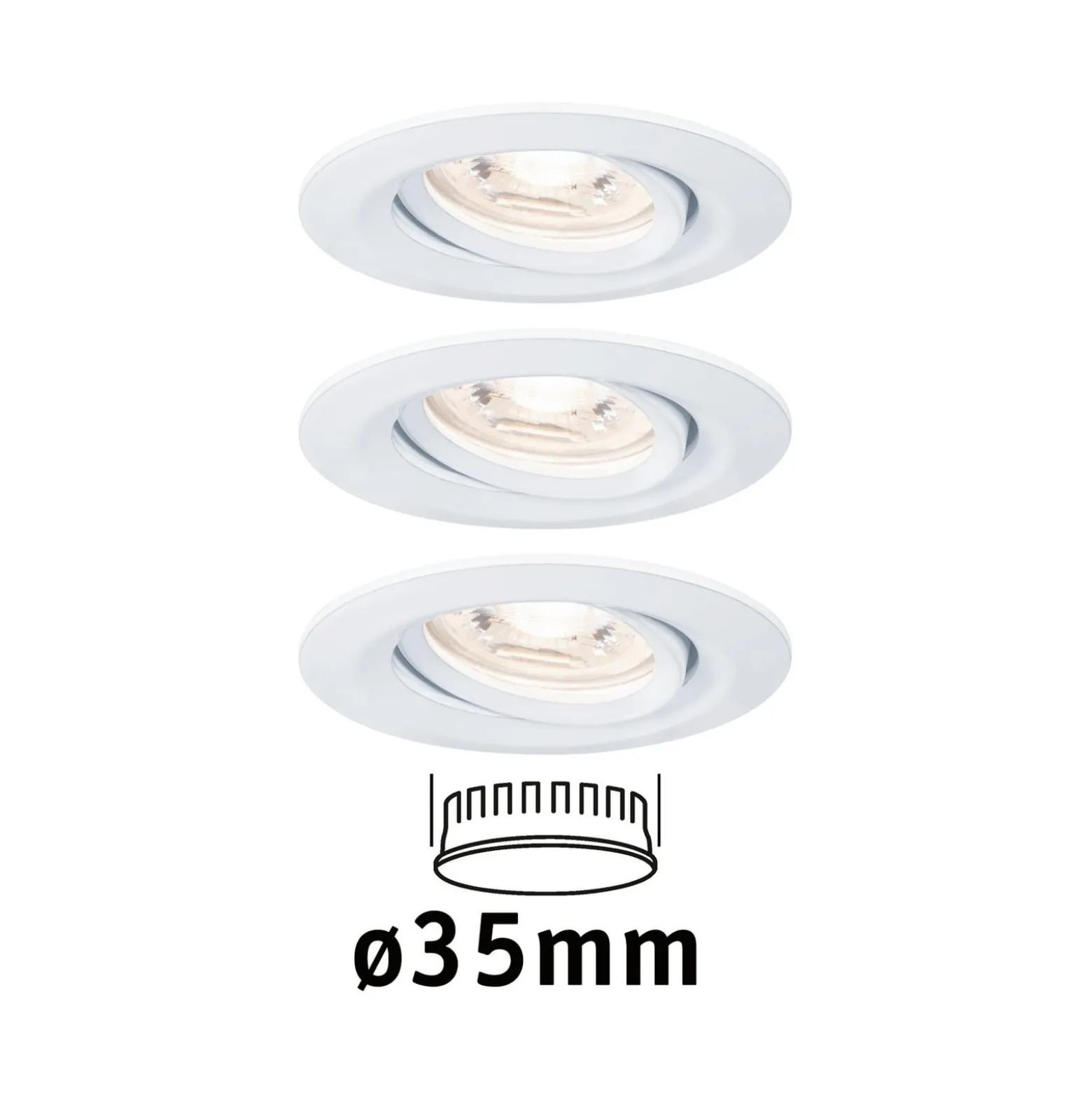 Paulmann Nova mini Einbauspot 3er schwenkbar weiß