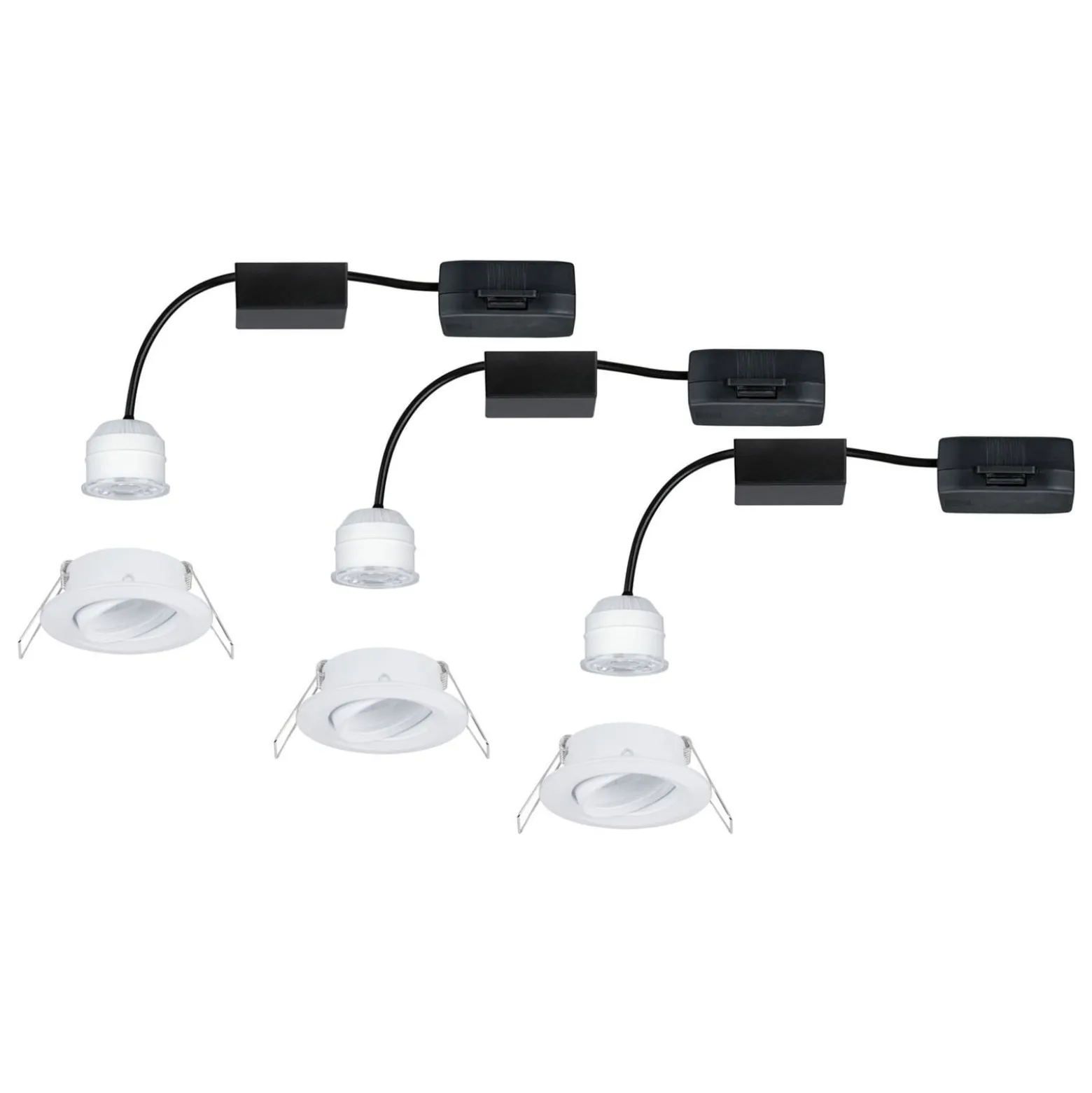 Paulmann Nova mini Einbauspot 3er schwenkbar weiß