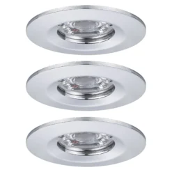 Paulmann Nova mini Einbauspot 3er-Set IP44 Chrom
