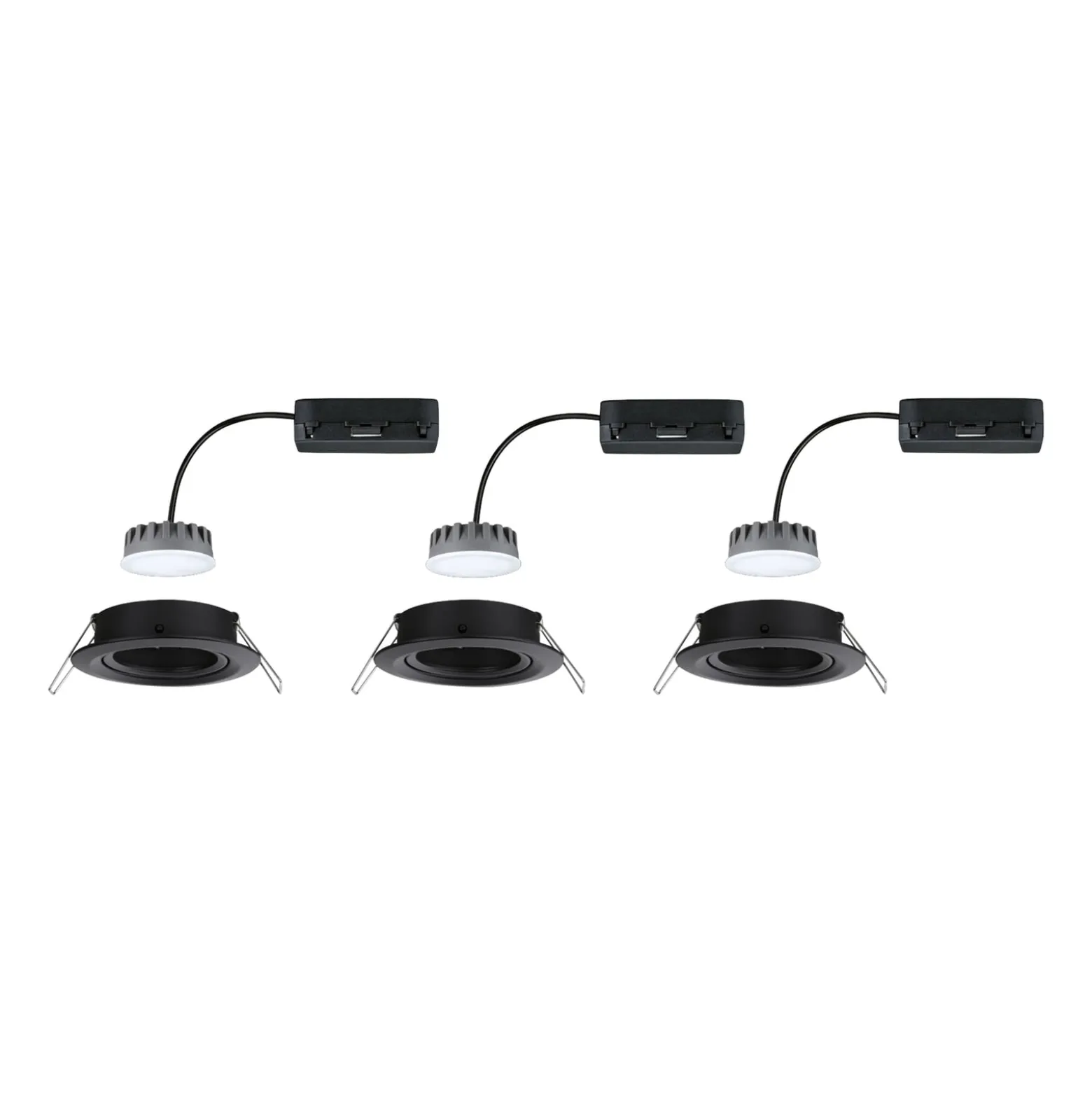 Paulmann Nova Plus Coin 3er IP23 2.700K schwarz