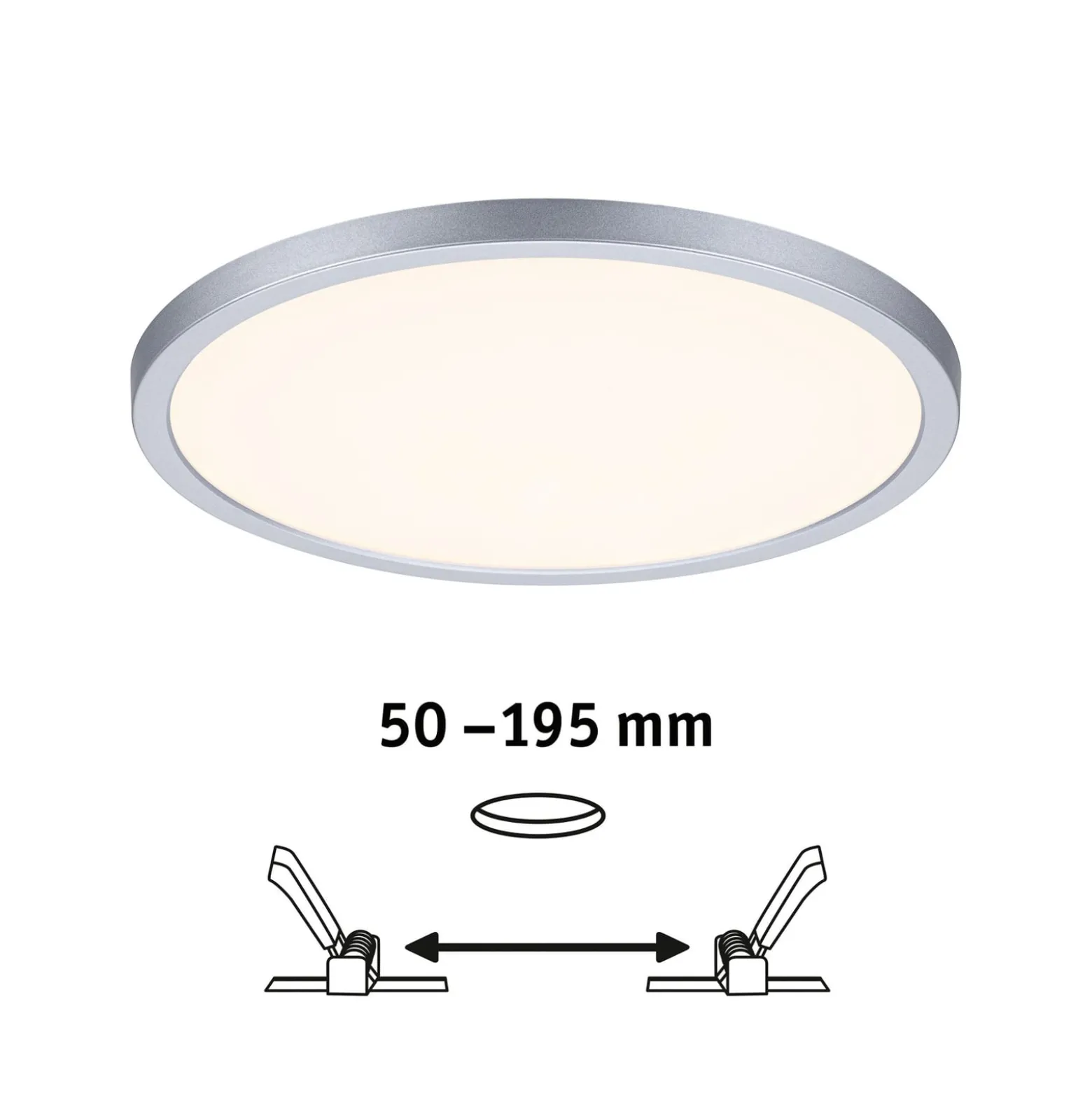 Paulmann Panel Areo 830 rund chrom 3stepdim 23cm