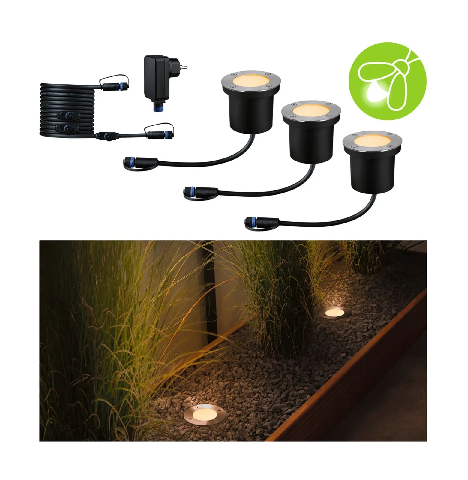Paulmann Plug & Shine LED-Einbaulampe 4,5W 3er-Set