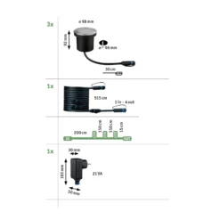 Paulmann Plug & Shine LED-Einbaulampe 4,5W 3er-Set