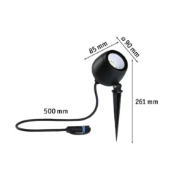 Paulmann Plug & Shine LED-Spot Kikolo Erdspieß, ZigBee, RGBW