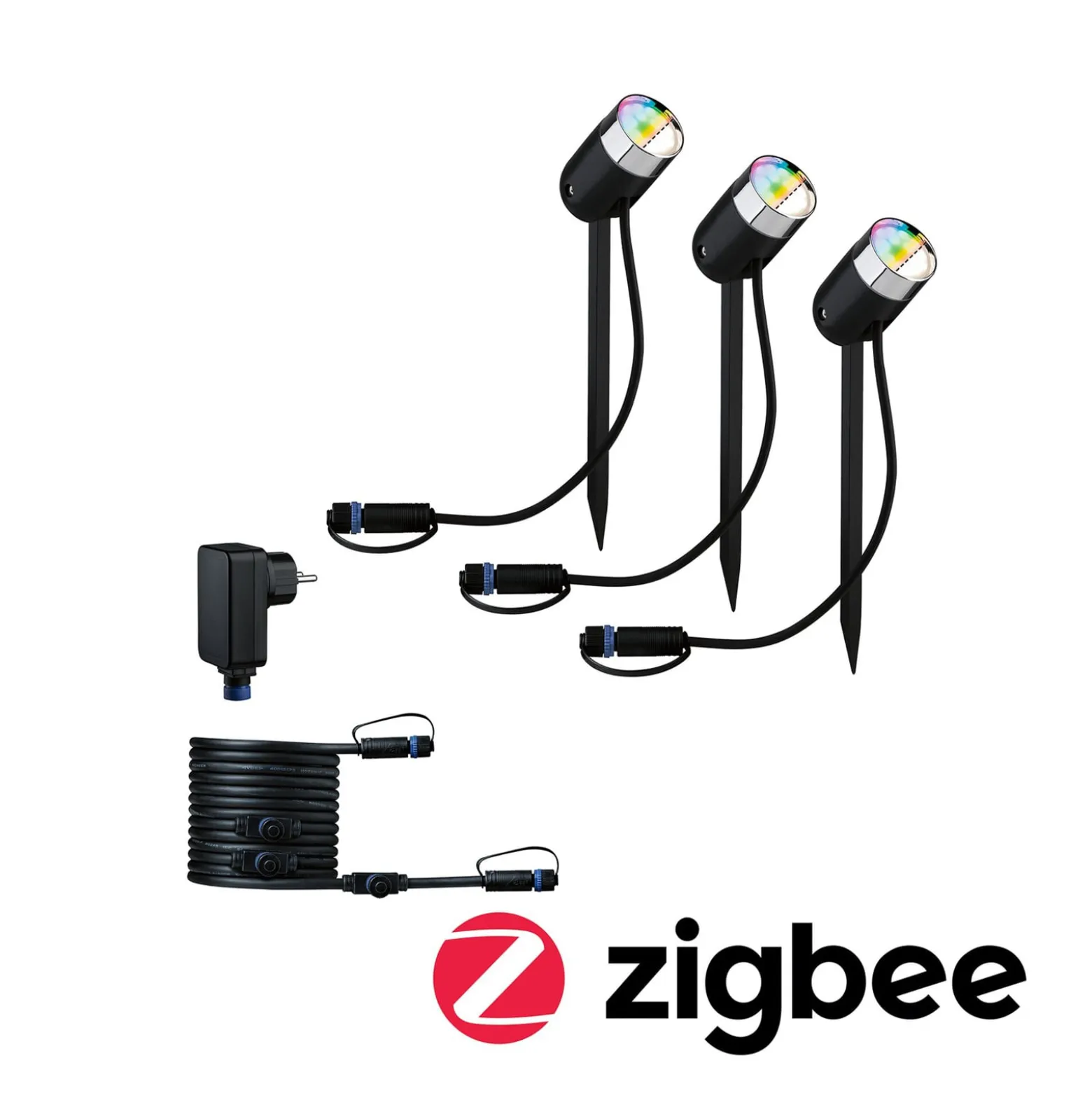 Paulmann Plug & Shine Pike ZigBee RGBW 3er-Basis
