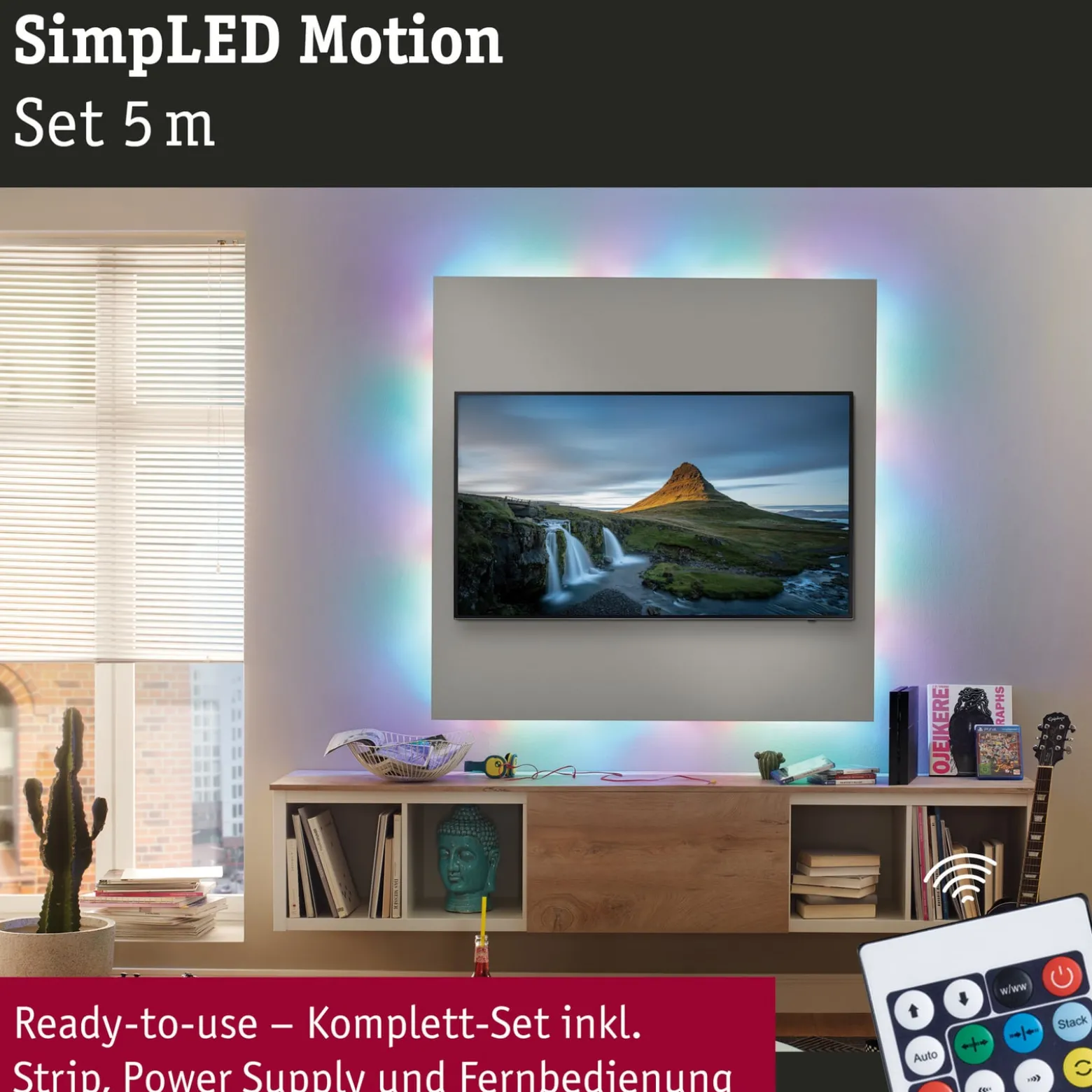 Paulmann SimpLED Motion LED-Strip Set, 5m Fernbedienung RGB