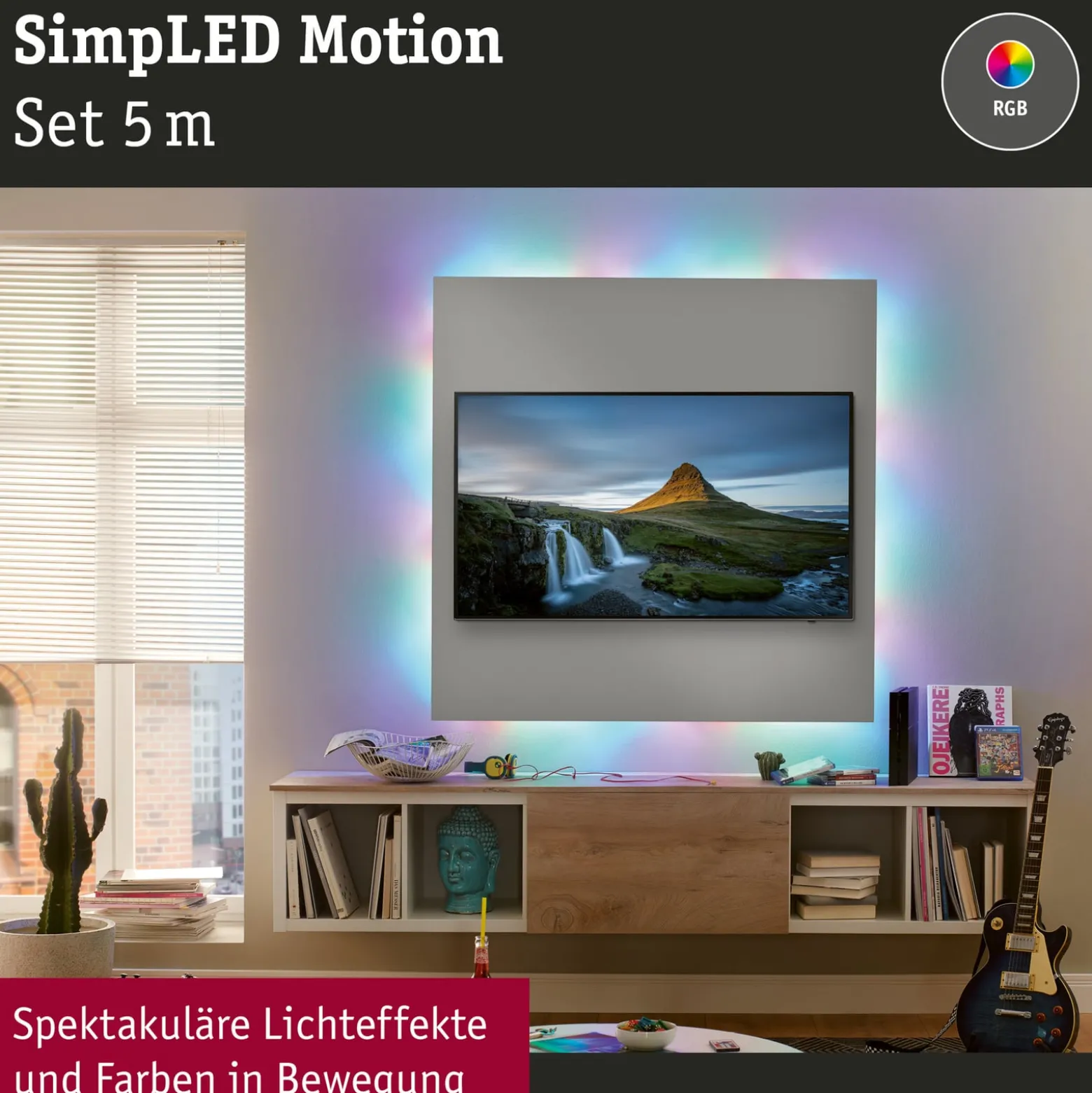 Paulmann SimpLED Motion LED-Strip Set, 5m Fernbedienung RGB