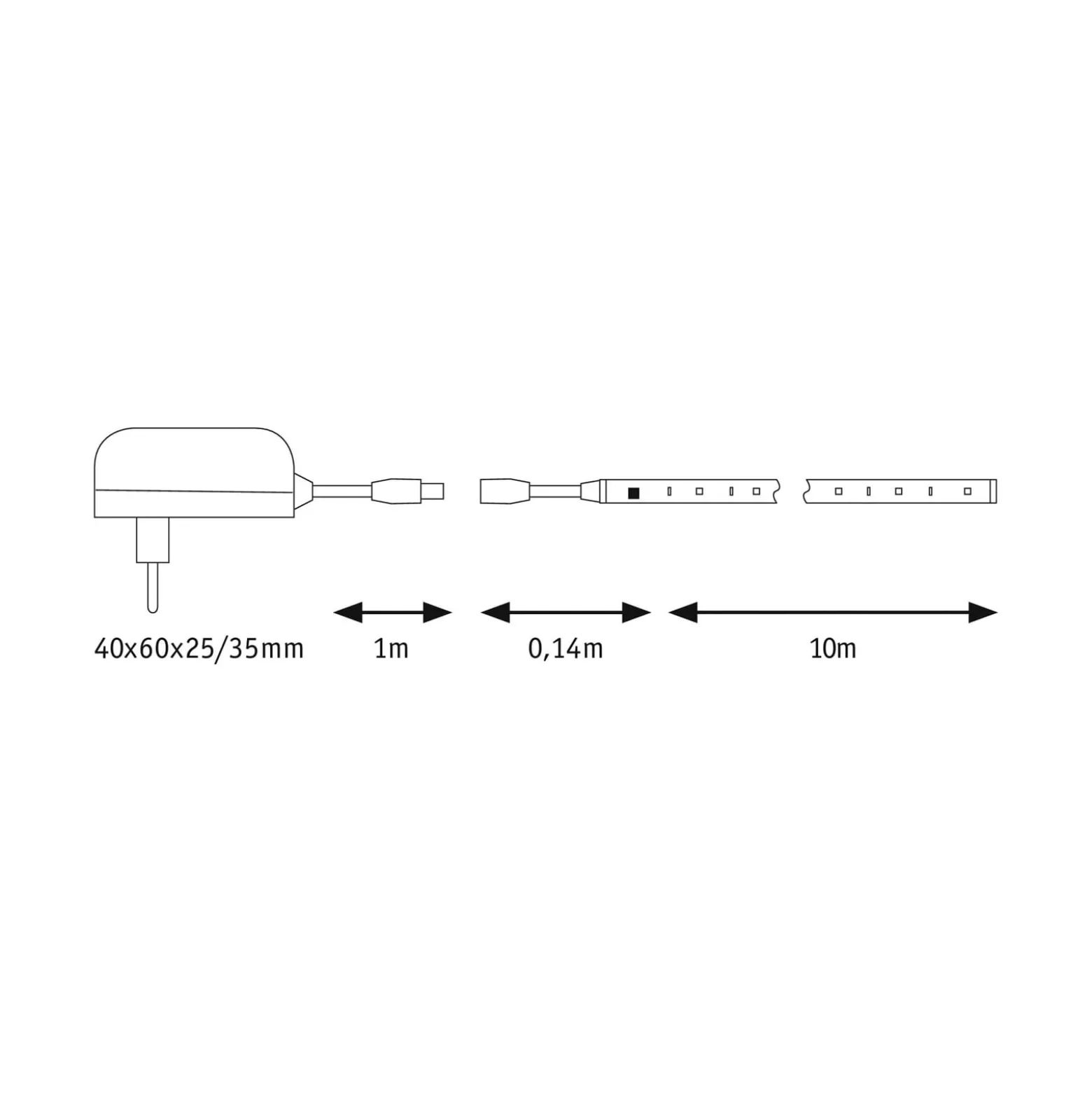 Paulmann SimpLED Strip Set, 17 W, RGB, 10 m