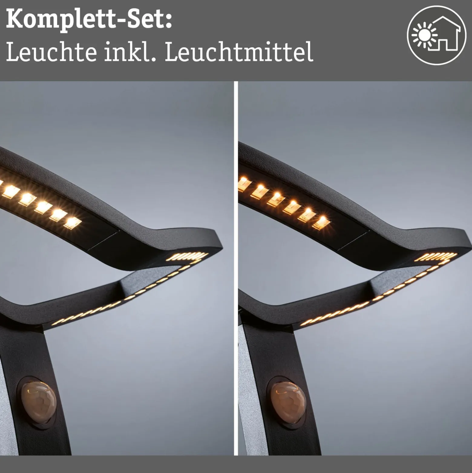 Paulmann Smart Sensor-Wegeleuchte Alara, CCT, anthrazit IP44