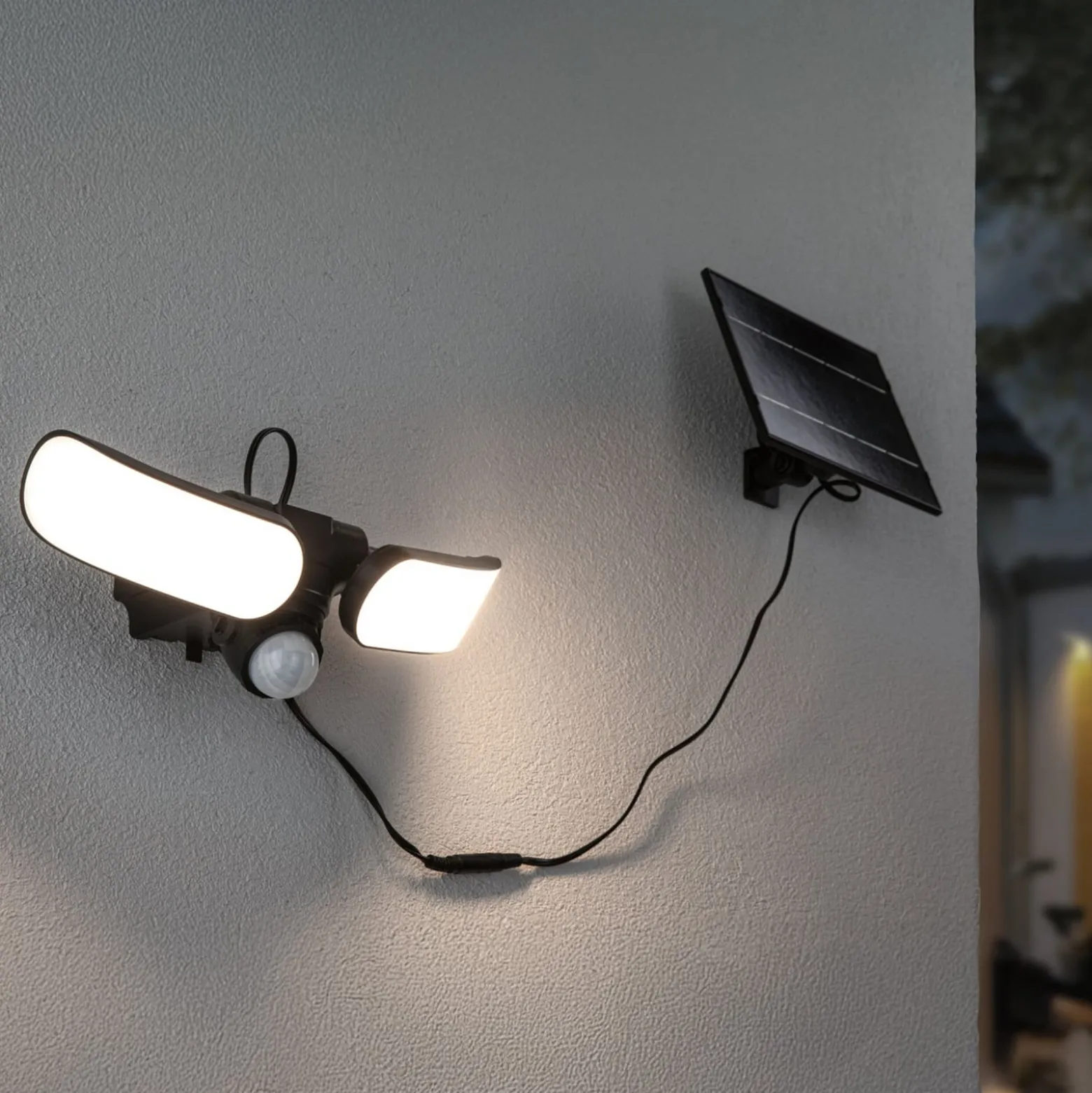 Paulmann Solar-Außenwandlampe Sonlig, anthrazit, Sensor IP65