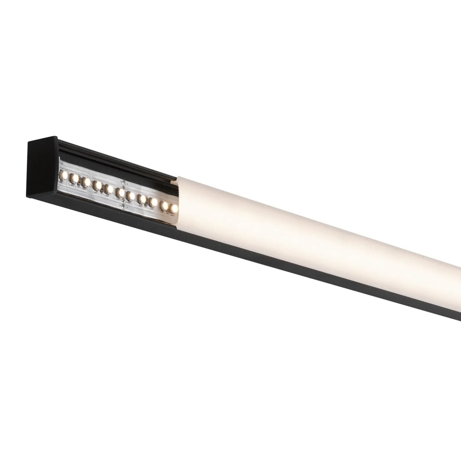 Paulmann Square Profil, schwarz, Diffusor weiß, 2m