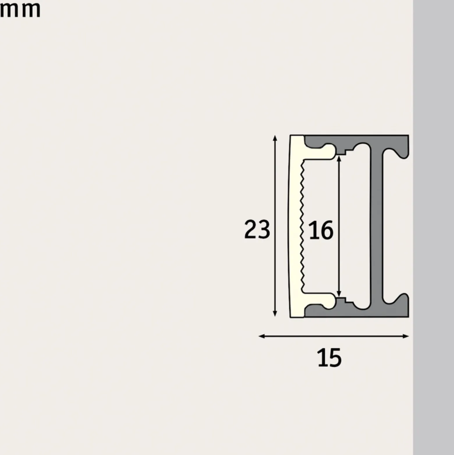 Paulmann Square Profil, schwarz, Diffusor weiß, 2m