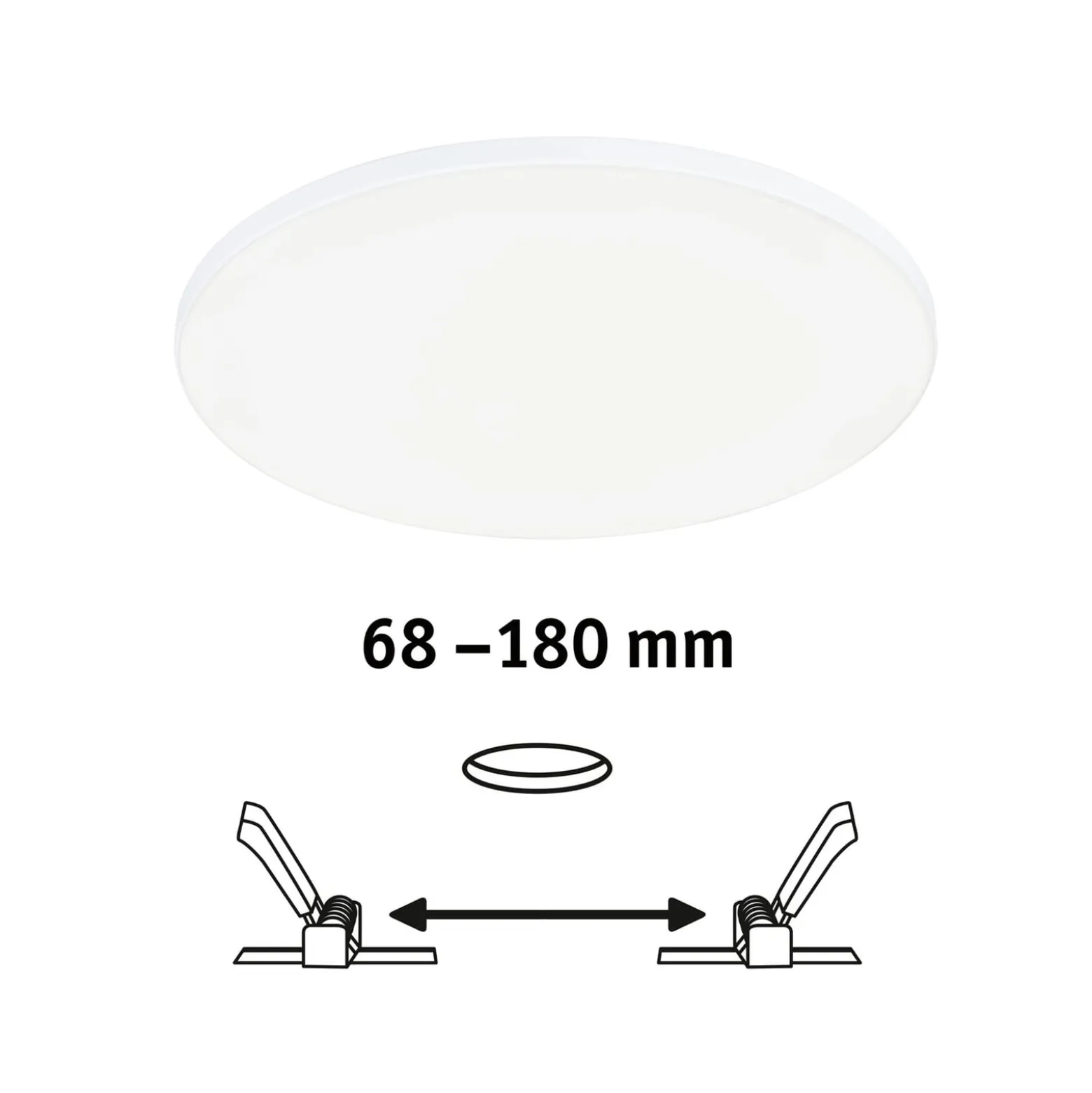Paulmann Veluna Edge IP44 4.000K dimm Ø 20cm