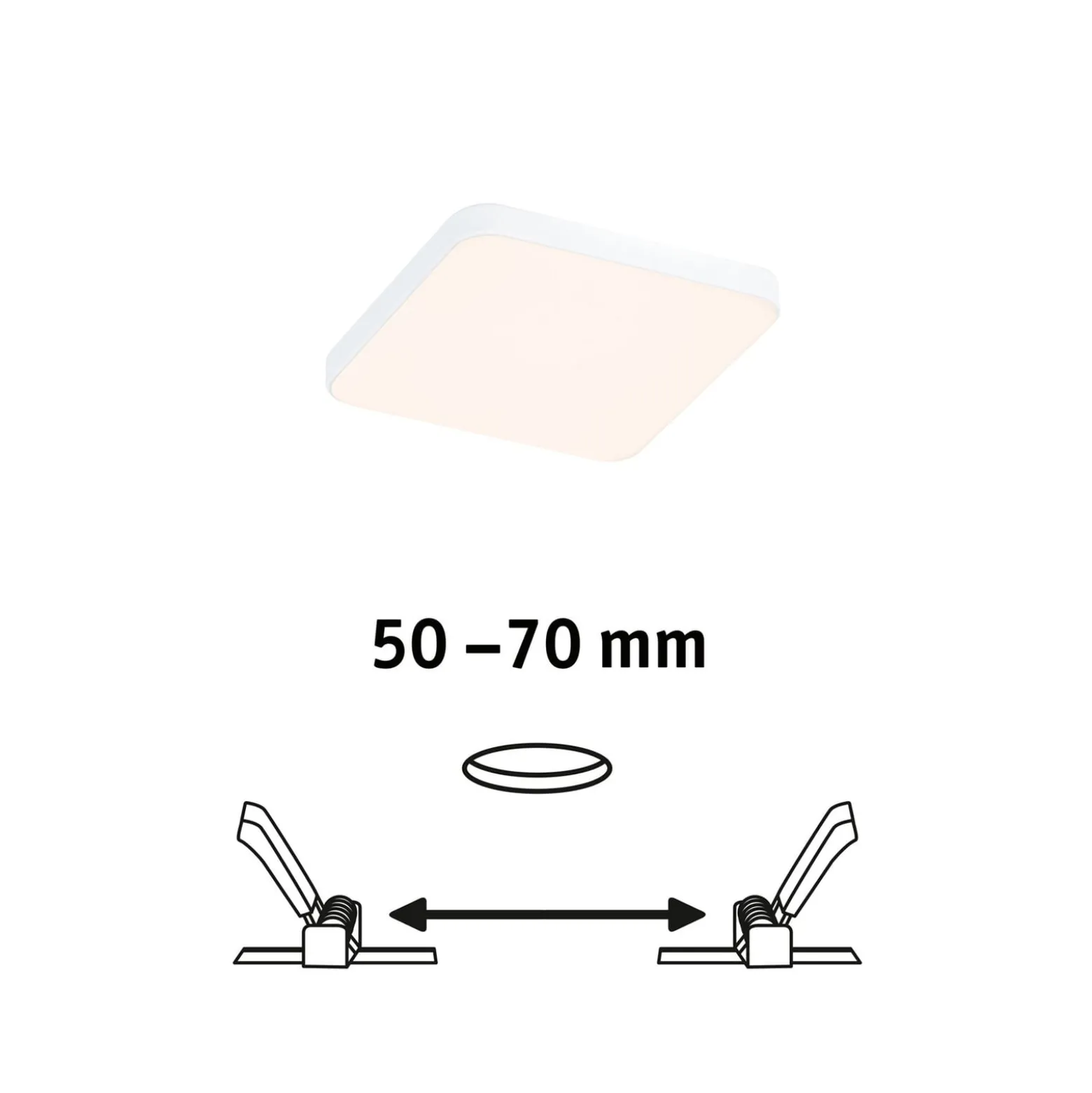 Paulmann Veluna Edge LED Einbau IP44 3000K 9x9cm