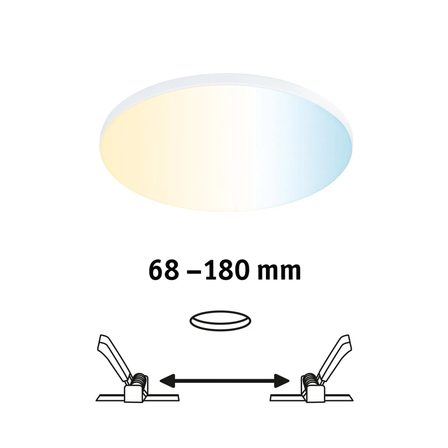 Paulmann Veluna Edge ZigBee CCT rund Ø 16cm
