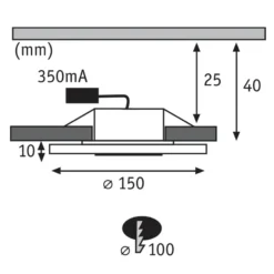 Paulmann Whirl LED-Einbauleuchte 6W 3er-Set rund