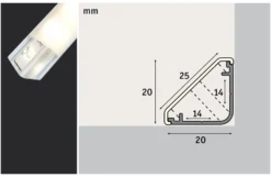 Paulmann YourLED Delta Profil mit Diffusor, 2m alu