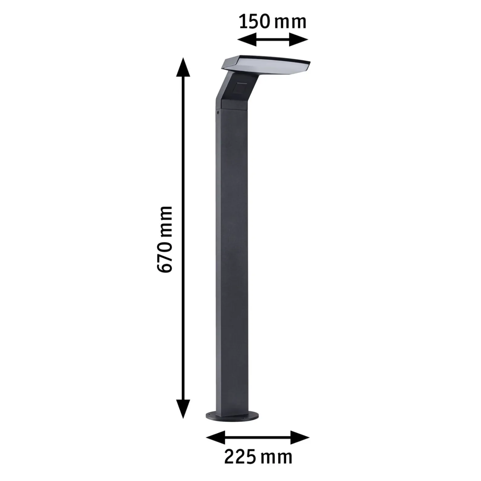 Paulmann Zenera LED-Wegelampe, anthrazit, 2.200K