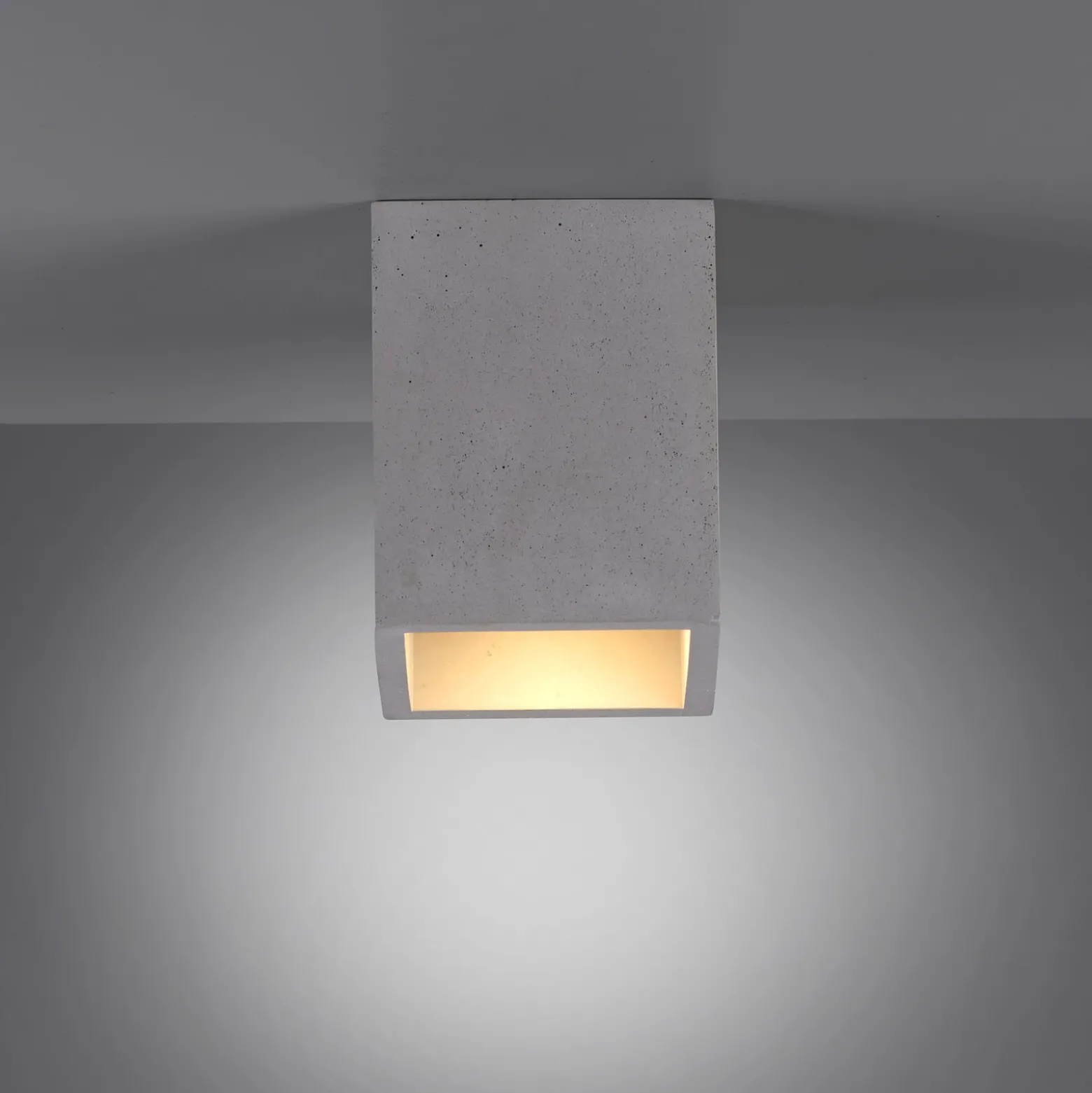Paul Neuhaus Deckenlampe Eton, grau, Beton, 11cm x 11cm, G9