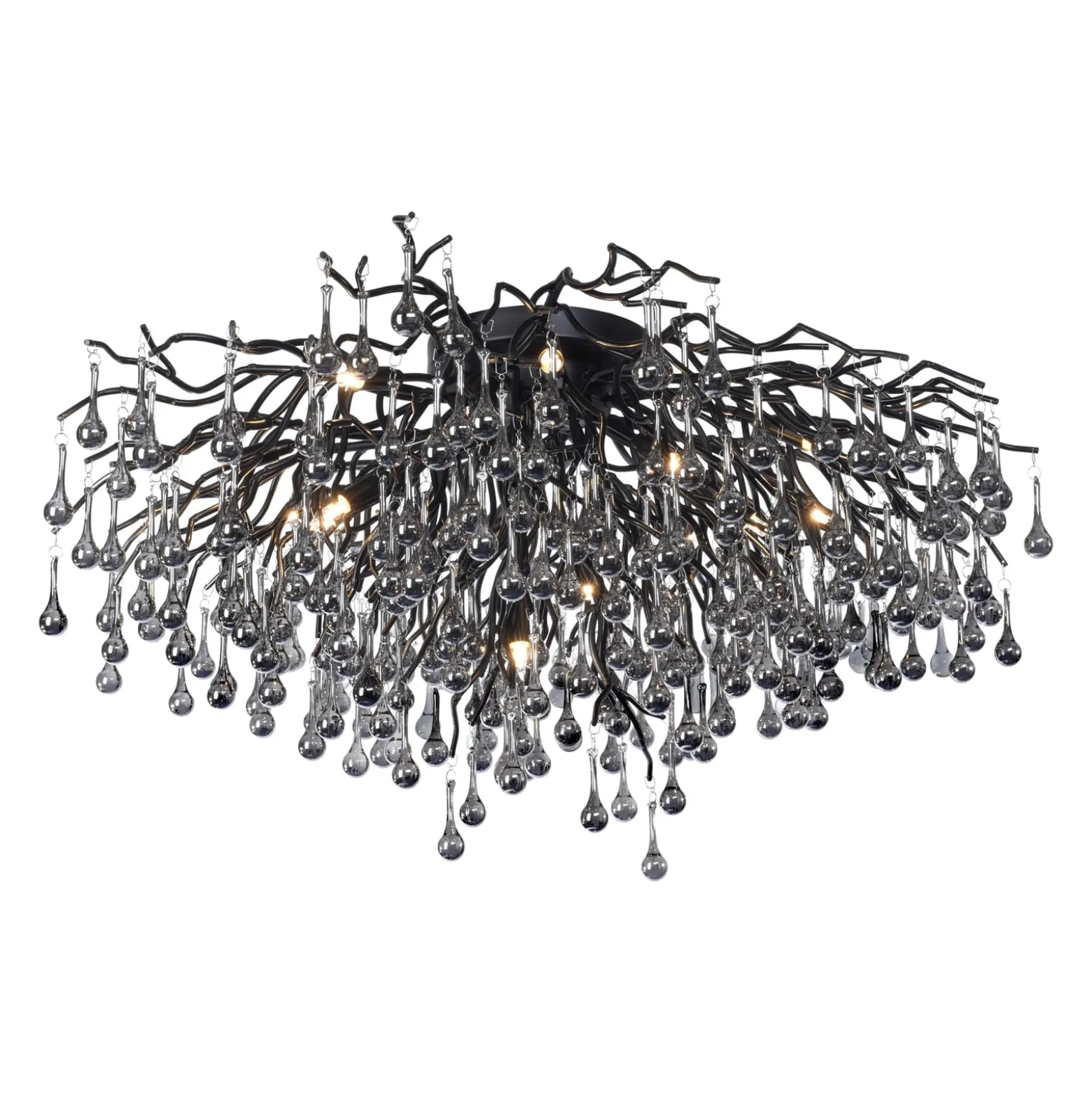 Paul Neuhaus Deckenleuchte Icicle, 14-flammig, schwarz