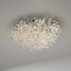Paul Neuhaus Deckenleuchte Ricicle, Kristallbehang, Ø 60 cm