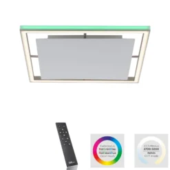 Paul Neuhaus Helix LED-Deckenleuchte Quadrat 50cm