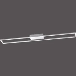 Paul Neuhaus LED-Deckenlampe Inigo, stahlfarben, 110 cm lang
