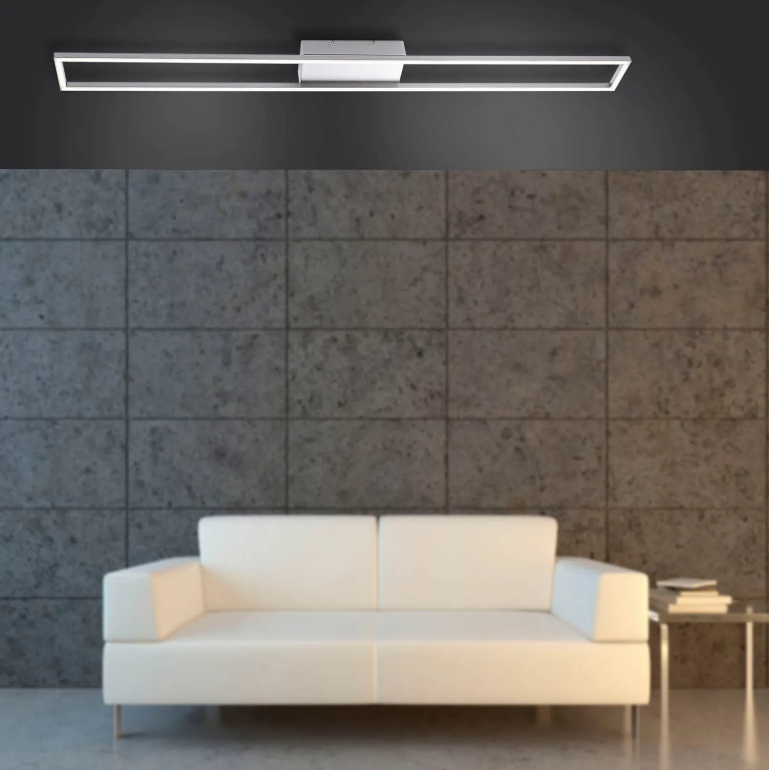 Paul Neuhaus LED-Deckenlampe Inigo, stahlfarben, 110 cm lang