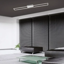 Paul Neuhaus LED-Deckenlampe Inigo, stahlfarben, 110 cm lang