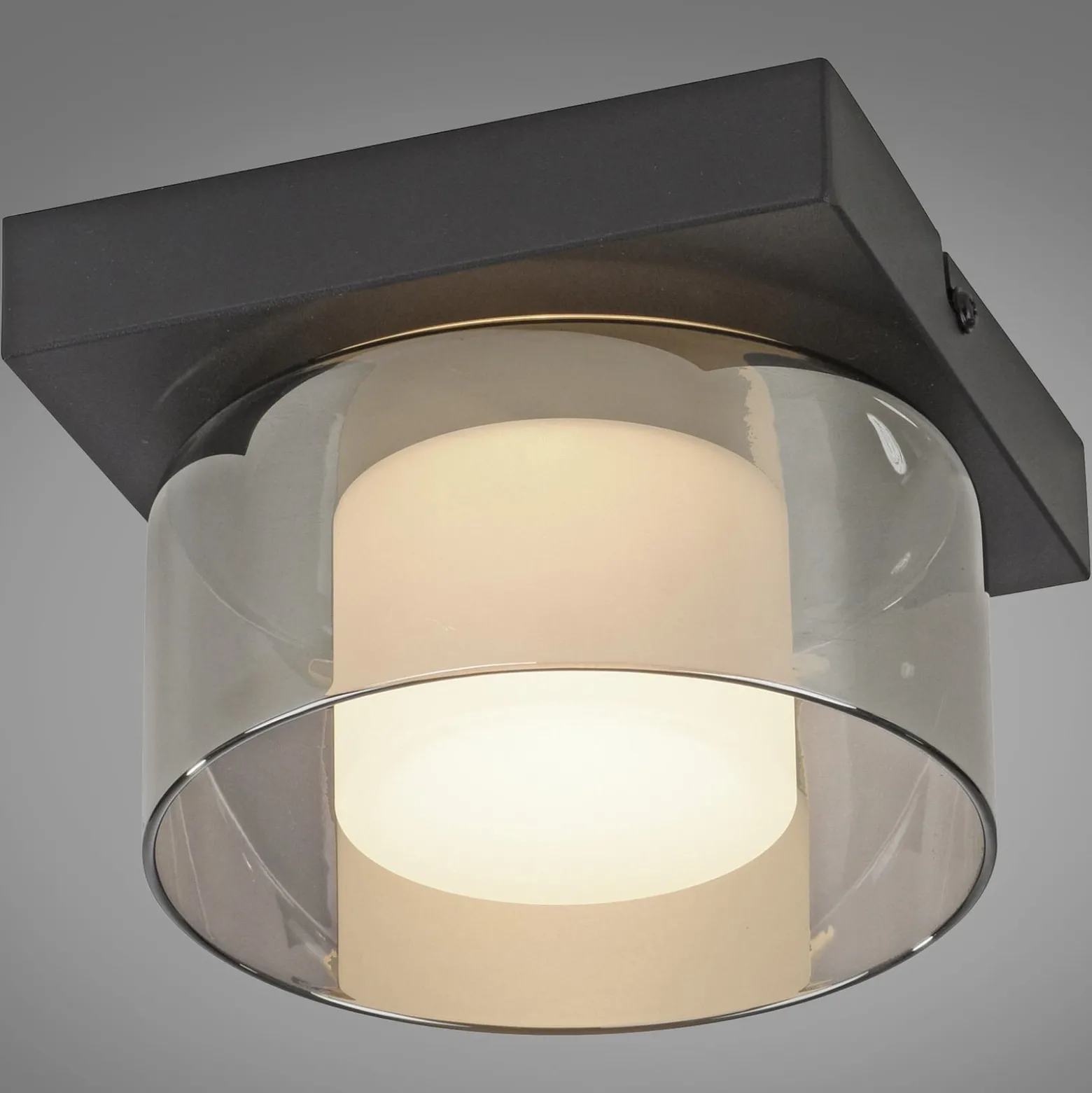 Paul Neuhaus LED-Deckenlampe Rika, Ø 15 cm, Glas, dimmbar
