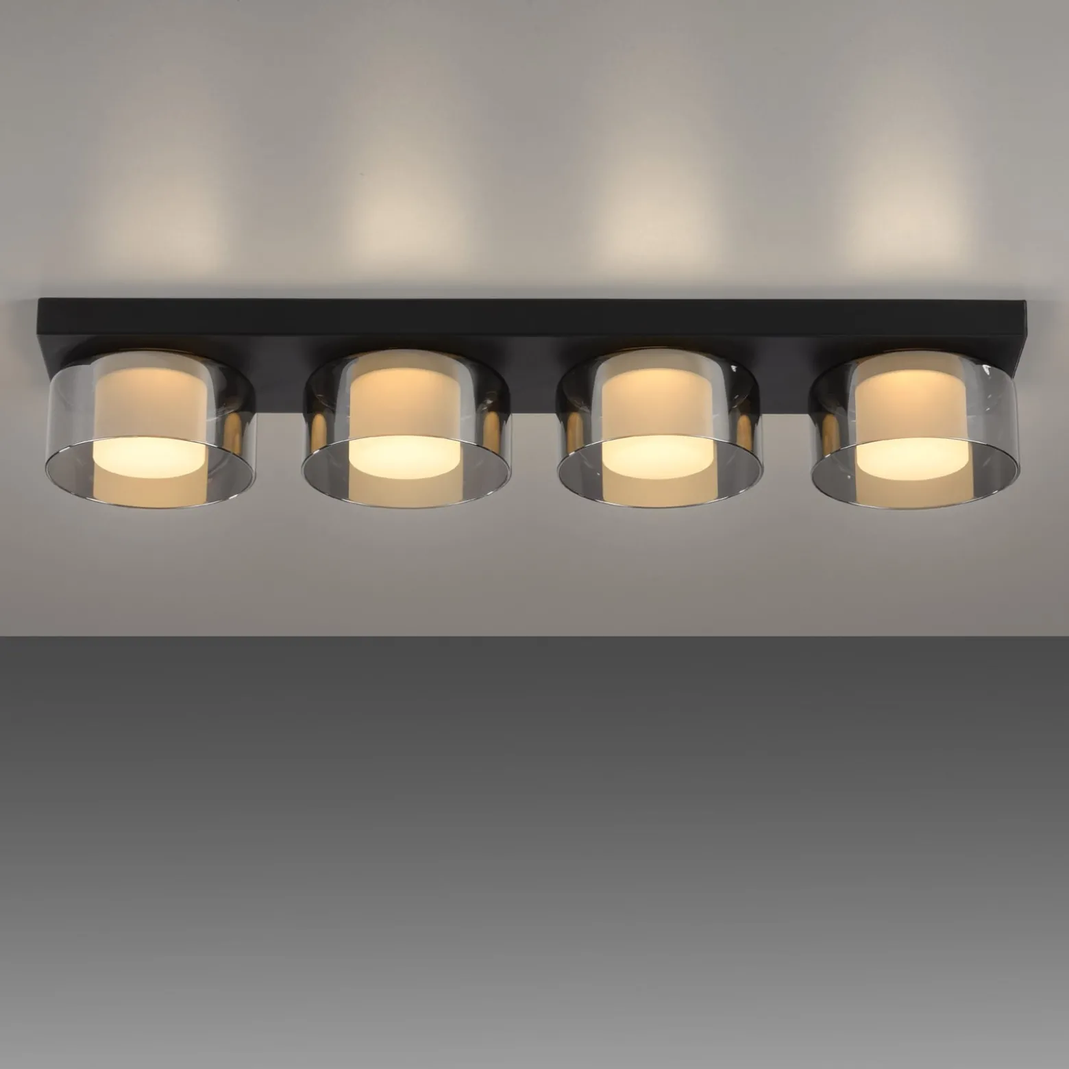 Paul Neuhaus LED-Deckenlampe Rika, 70 cm, Glas, dimmbar
