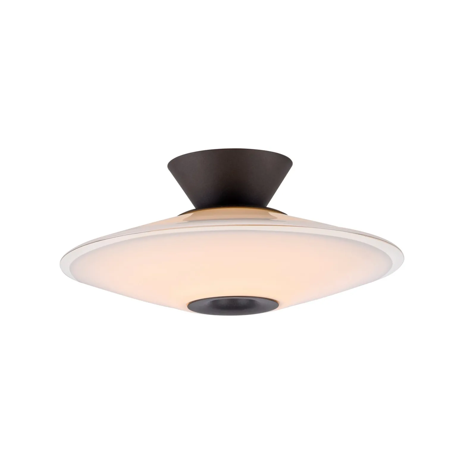 Paul Neuhaus LED-Deckenlampe Elipsa, weiß/schwarz, Ø 35 cm