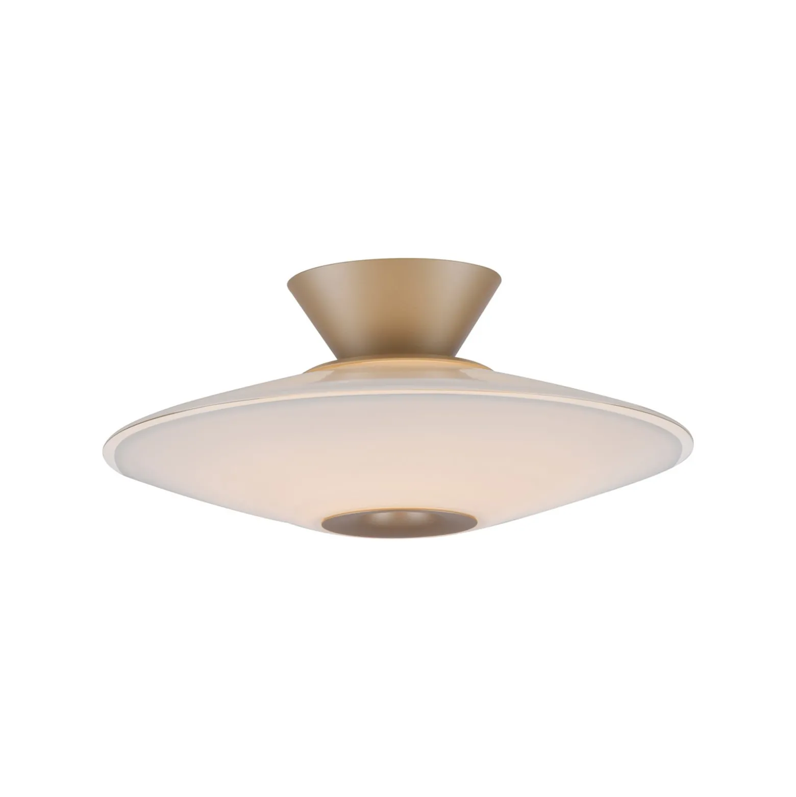 Paul Neuhaus LED-Deckenlampe Elipsa, weiß/bronze, Ø 35 cm