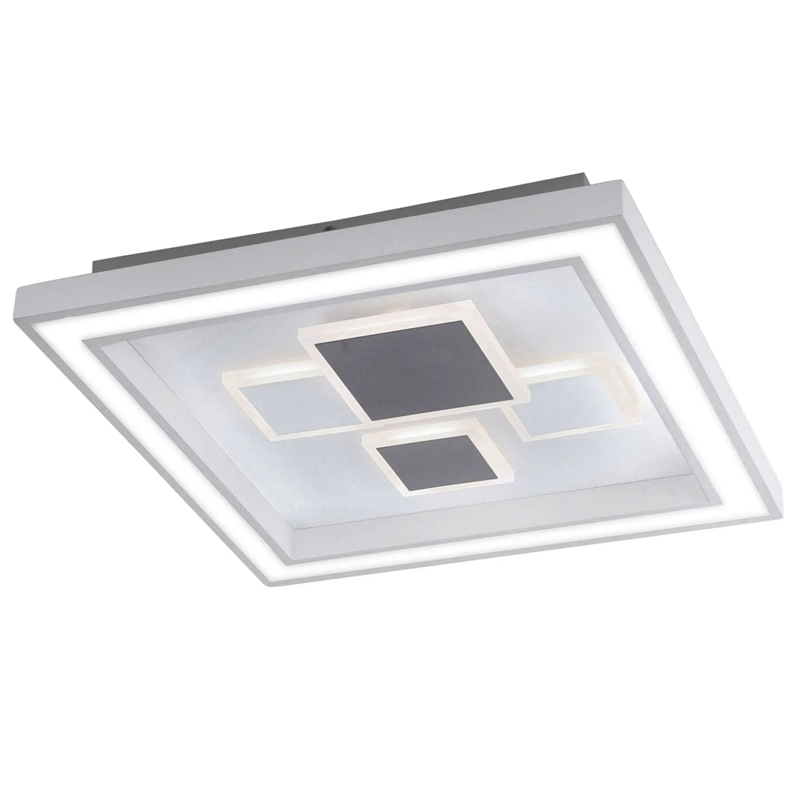 Paul Neuhaus LED-Deckenleuchte Eliza, weiß, Metall, 48x48 cm