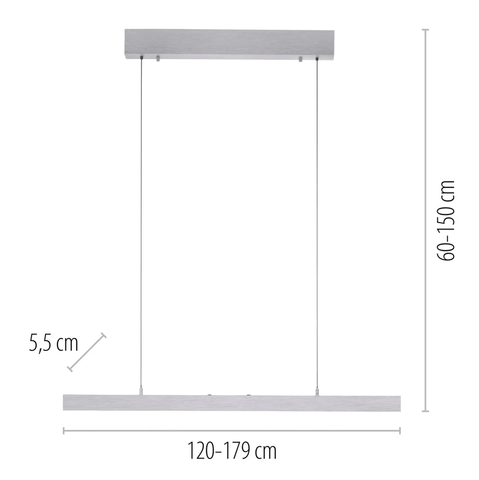 Paul Neuhaus LED-Hängelampe Adriana Comfort Lift, alu, CCT