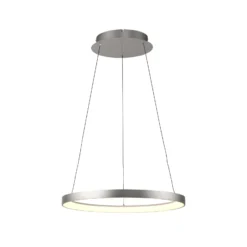 Paul Neuhaus LED-Hängelampe Hoop, alufarben, Ø 57cm, dimmbar