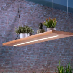 Paul Neuhaus LED-Hängelampe Palma, Holz, CCT, dimmbar, 100cm
