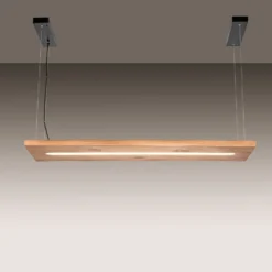 Paul Neuhaus LED-Hängelampe Palma, Holz, CCT, dimmbar, 100cm