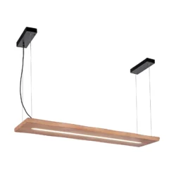 Paul Neuhaus LED-Hängelampe Palma, Holz, CCT, dimmbar, 100cm