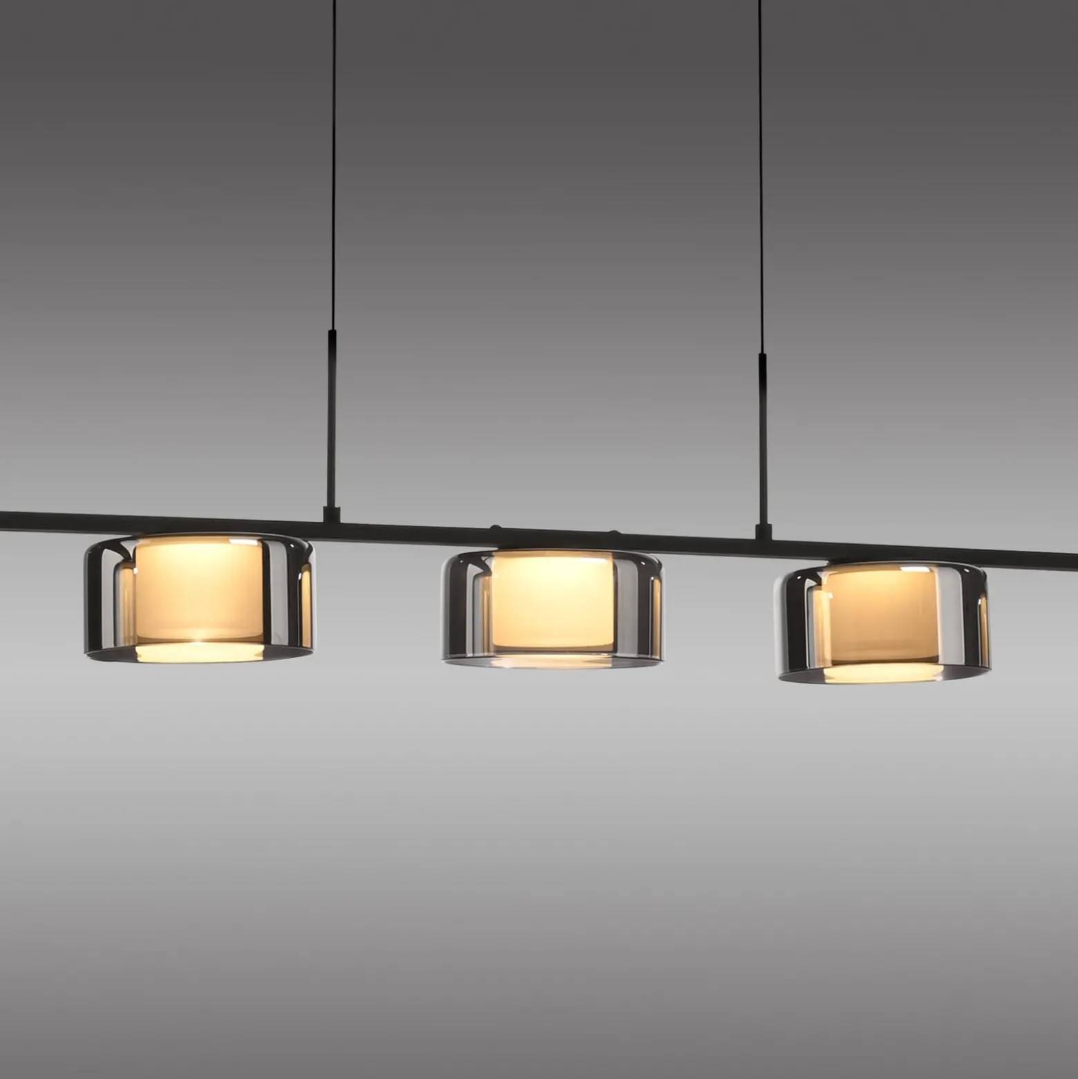 Paul Neuhaus LED-Hängelampe Rika, 119 cm, Glas, dimmbar