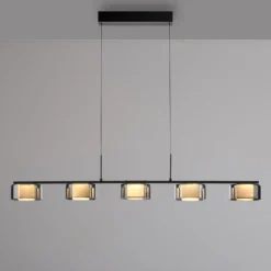 Paul Neuhaus LED-Hängelampe Rika, 119 cm, Glas, dimmbar