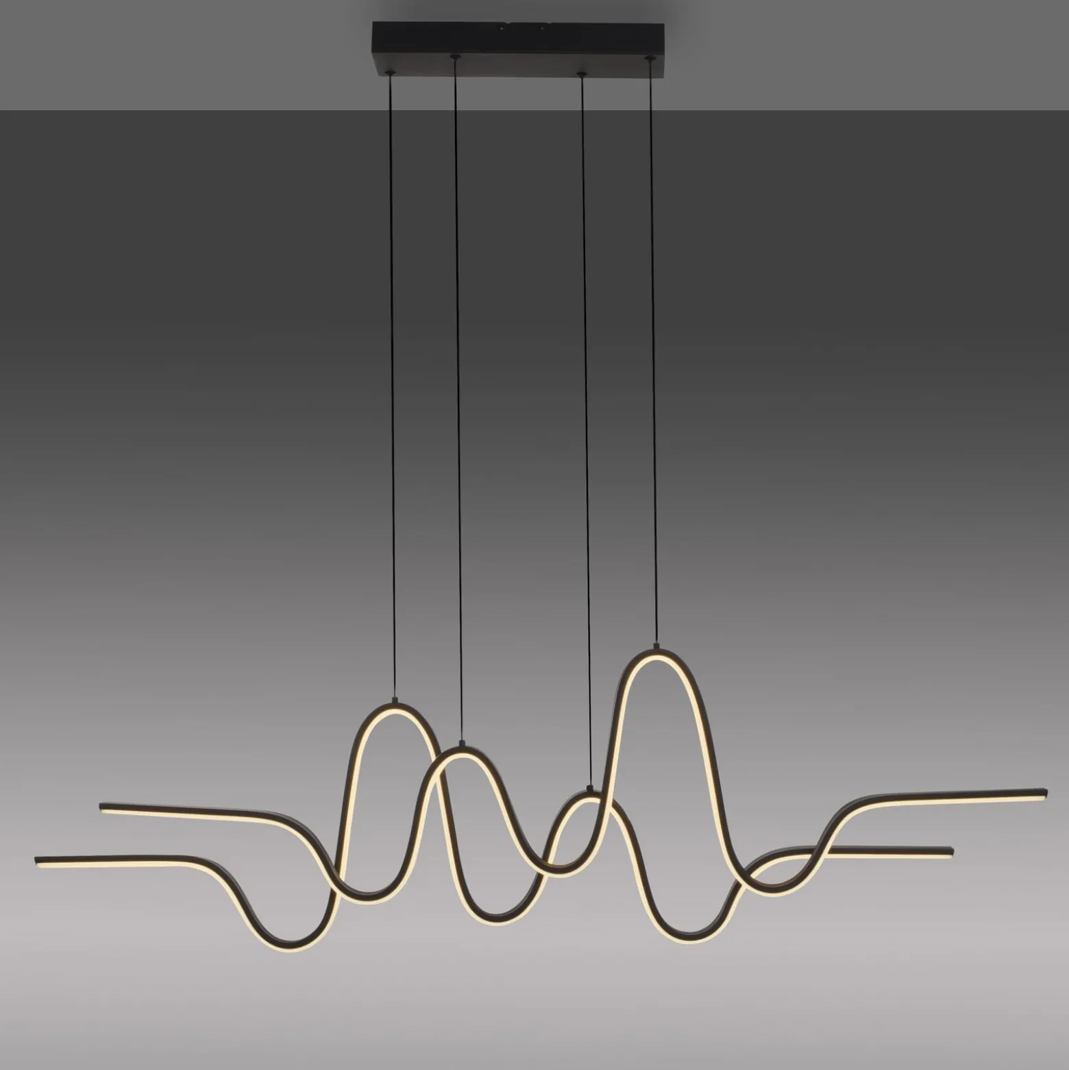 Paul Neuhaus LED-Pendellampe Altitude, schwarz, Länge 125 cm