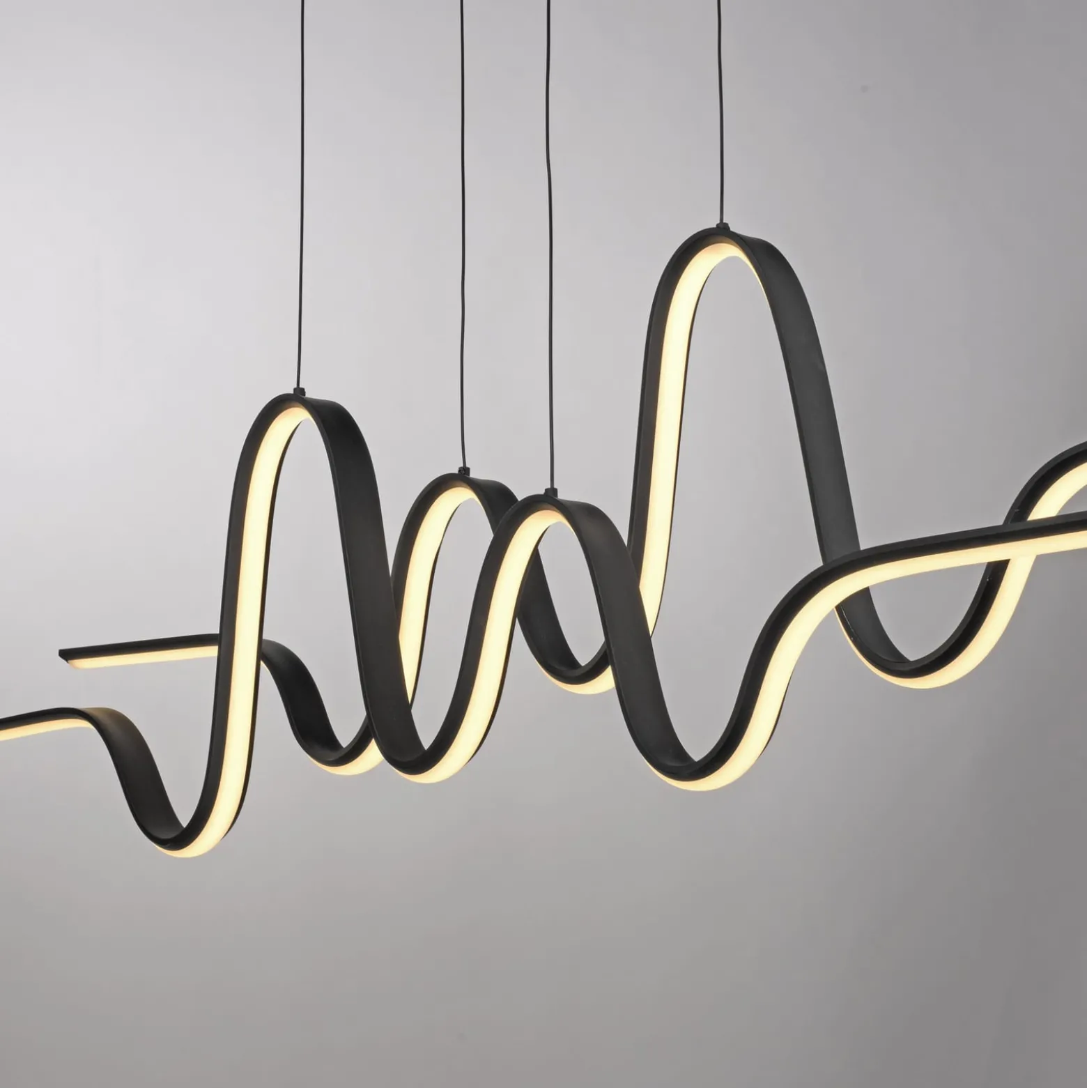 Paul Neuhaus LED-Pendellampe Altitude, schwarz, Länge 125 cm
