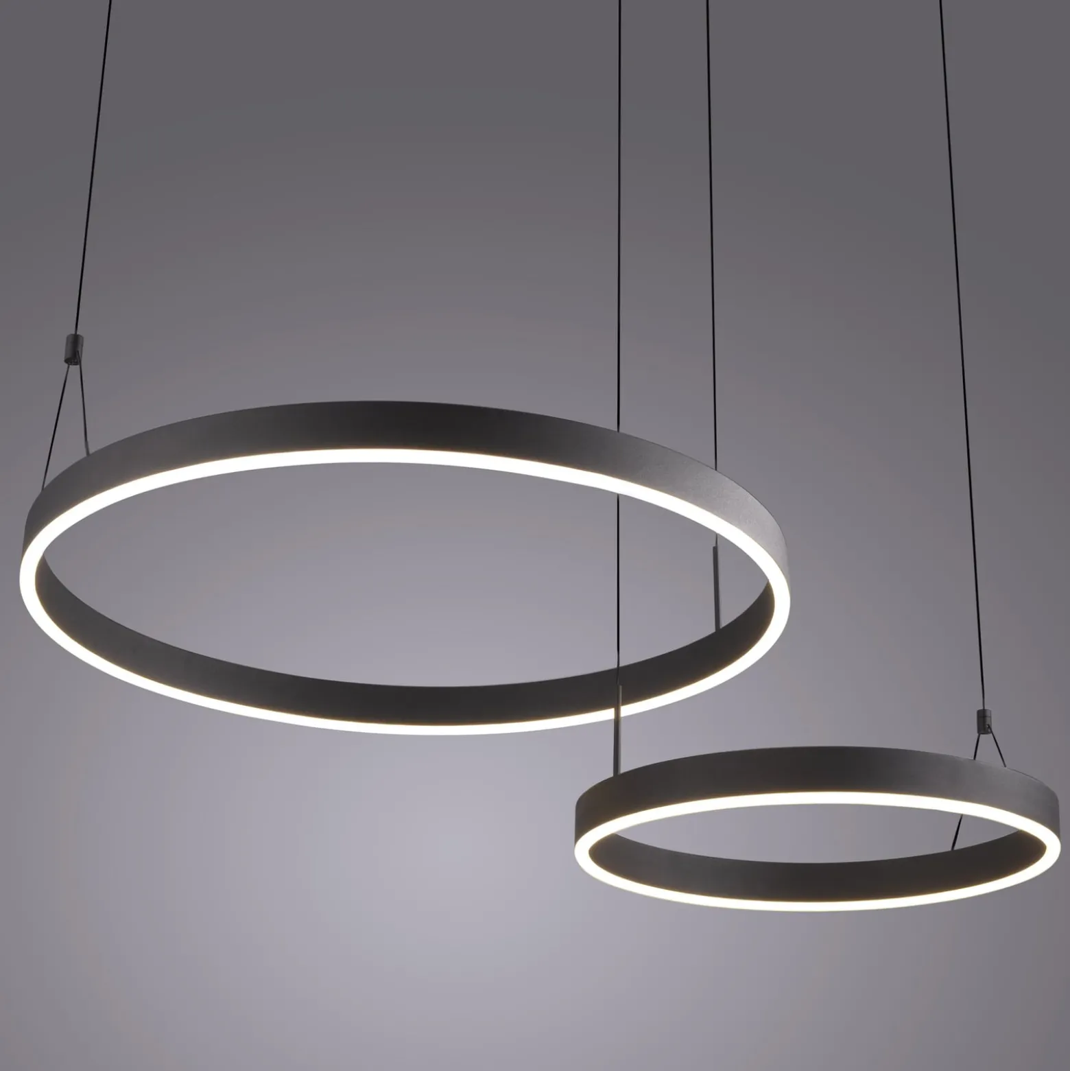 Paul Neuhaus LED-Pendellampe Esko, schwarz, Länge 90 cm