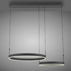 Paul Neuhaus LED-Pendellampe Esko, schwarz, Länge 90 cm