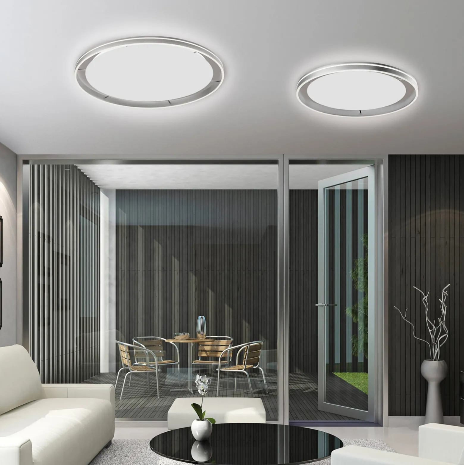 Paul Neuhaus Q-VITO LED-Deckenlampe 79cm stahl